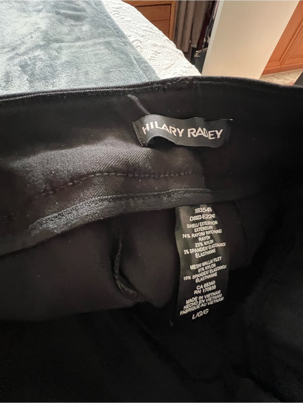 Hilary Radley Black Womens Pants